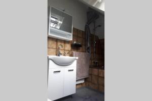Kuchyň nebo kuchyňský kout v ubytování Helle 2-Zimmerwohnung am Stadtrand + 2 fotografie