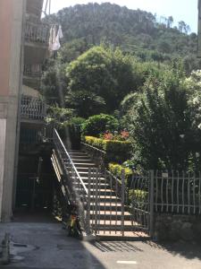 a set of stairs leading up to a building at La Moretta in Levanto