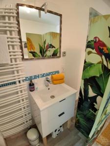 Koupelna v ubytování Gîte OZOO