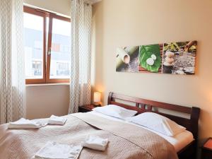 Łóżko lub łóżka w pokoju w obiekcie visit baltic - na Platanie