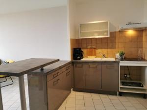 a kitchen with a sink and a counter top at Appartement de charme, au cœur d'Auch, 4 pers in Auch