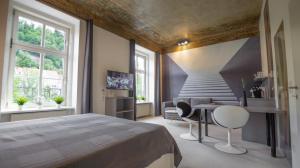 Posteľ alebo postele v izbe v ubytovaní LK43-lodging city-apartments, kontaktlos mit Self Check-In