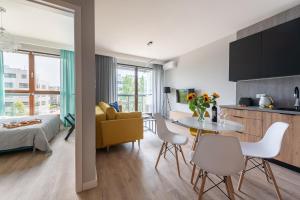 Posedenie v ubytovaní MODUO Serviced Apartments