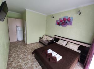 TV a/nebo společenská místnost v ubytování Lyubavushka