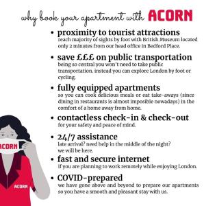 a poster with a picture of a man in a red jacket at Acorn - Bedford Place Apartments in London