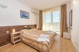 Cama o camas de una habitación en Apartments Kristal Beach Nessebar
