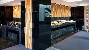 Kuchyň nebo kuchyňský kout v ubytování Hotel Arka