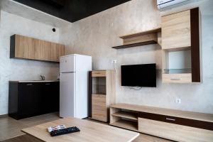 Kuchyň nebo kuchyňský kout v ubytování family hotel - City hotel yambol