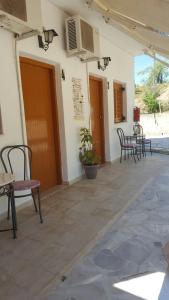 A balcony or terrace at Pension Nychterida