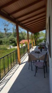 A balcony or terrace at Pension Nychterida