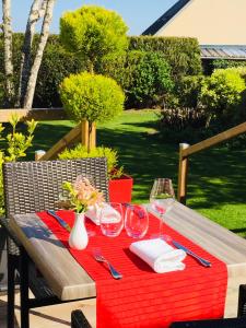 Zahrada ubytování Hôtel Le Gue Du Holme