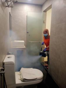 Koupelna v ubytování 1 Orange Hotel Kuchai Lama KUALA LUMPUR