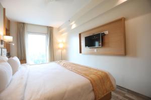 TV a/nebo společenská místnost v ubytování Hotel Cliffton