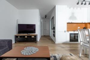 TV a/nebo společenská místnost v ubytování Resort Apartamenty Klifowa Rewal 36