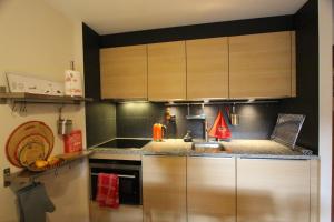 Cuisine ou kitchenette dans l'établissement Appartement Ancien Comté