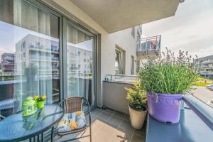 Balkón alebo terasa v ubytovaní Apartament LUX
