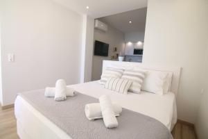 TV a/nebo společenská místnost v ubytování Lakones Deluxe Suites