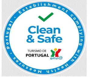 a clean and safe logo with a green tick at Casa Do Brasao in Tabuaço
