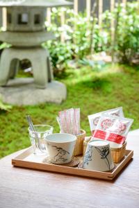 京都好运气宾馆外面的花园
