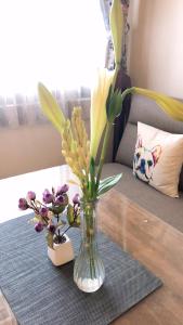 Khu vực ghế ngồi tại Redbean Guesthouse