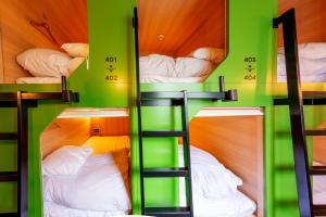 Postel nebo postele na pokoji v ubytování plat hostel keikyu asakusa station