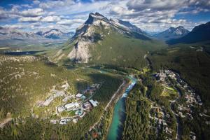 A bird's-eye view of Banff Mountain Home- The Real Rockies Experience