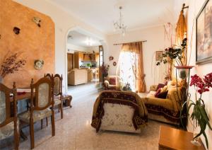 Χώρος καθιστικού στο Villa sotiris