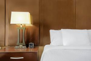 コンウェイにあるLa Quinta by Wyndham Conwayのベッド(ランプ付)、ナイトスタンド