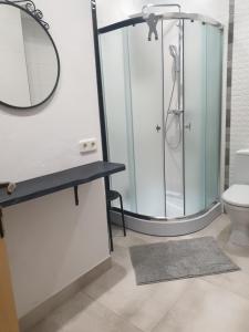 Koupelna v ubytování Guest house Kajaki-Ragaciems