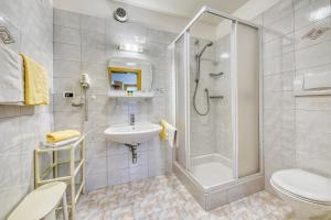 Koupelna v ubytování Hotel Stefanie