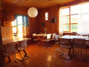 Χώρος καθιστικού στο Brekkulækur Guesthouse