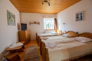 מיטה או מיטות בחדר ב-Silver Villa