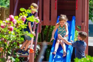 eine Gruppe von Kindern, die auf einem Spielplatz spielen in der Unterkunft Hotel-Gasthof Adler in Lindau