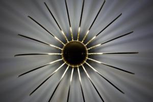 a close up view of a black and white circularvelengthvelengthswersswersswersswers at Hôtel La Villa Port d'Antibes & Spa in Antibes