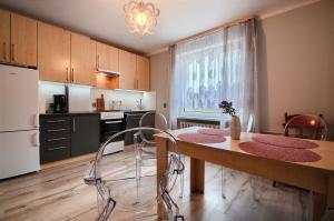 Kuchyň nebo kuchyňský kout v ubytování Apartament ANWAN