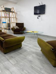 A seating area at Casa del Credente