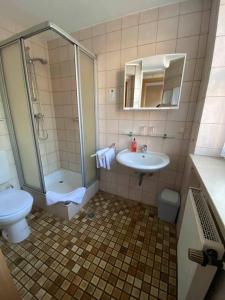 Koupelna v ubytování Hotel-Gasthof "Alter Ritter"