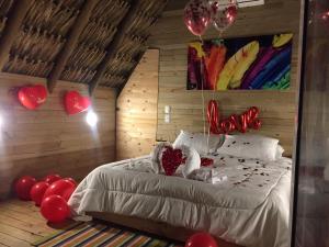 Postel nebo postele na pokoji v ubytování Glamping Paihuen