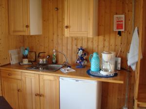 Kuchyň nebo kuchyňský kout v ubytování Hænuvík Cottages