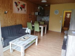 Kuchyň nebo kuchyňský kout v ubytování Appartement Bergblick