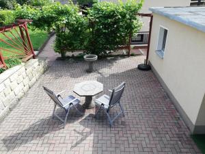 Balkón nebo terasa v ubytování Ferienhaus Gänseblümchen