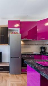 Kuchyň nebo kuchyňský kout v ubytování Apartment Lara