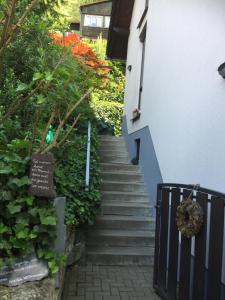 a set of stairs leading up to a building at Ferienwohnung Luna in Pirna