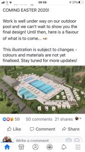 a screenshot of a text message about a resort at Tattershall lakes in Tattershall