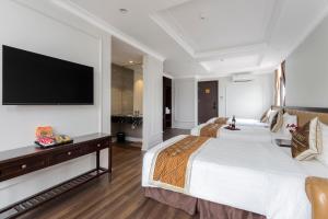 TV a/nebo společenská místnost v ubytování An Phu Ha Long Villa + 15 fotografií
