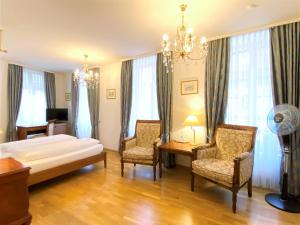 Cama o camas de una habitación en Hotel Rathausglöckel