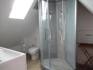łazienka z prysznicem i toaletą w obiekcie 6 Grenouillère w mieście La Madelaine-sous-Montreuil