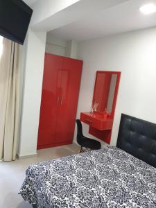 Posteľ alebo postele v izbe v ubytovaní M & M Red Luxury