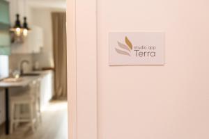 a door with a sign that reads study app terzo at Apartments Pausa in Žminj