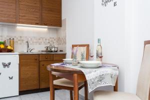 Kuchyň nebo kuchyňský kout v ubytování Apartments Anna I
